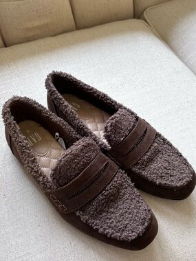 GAP Brown Sherpa-Trim Loafers